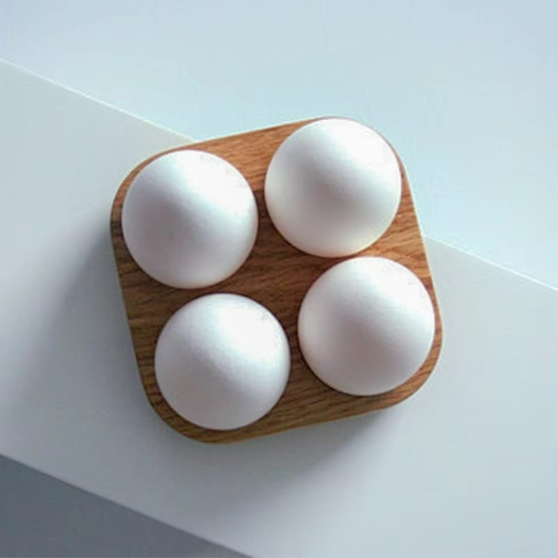 Cadell Egg Tray – Acacia Wood 12-Slot Kitchen Storage Organizer Natural Farmhouse Display Holder