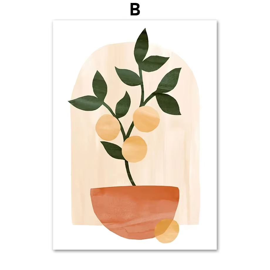 Terracyn Canvas Wall Art – Bohemian Abstract Botanical Prints Decorative Living Room Bedroom Home Decor