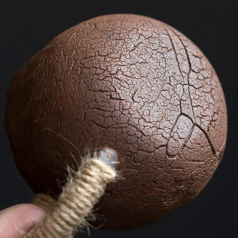 Terrum Rustic Mug Saucer Set – Handmade Ceramic Rope Handle Coffee Cup Mid Century Modern Home Furnishing