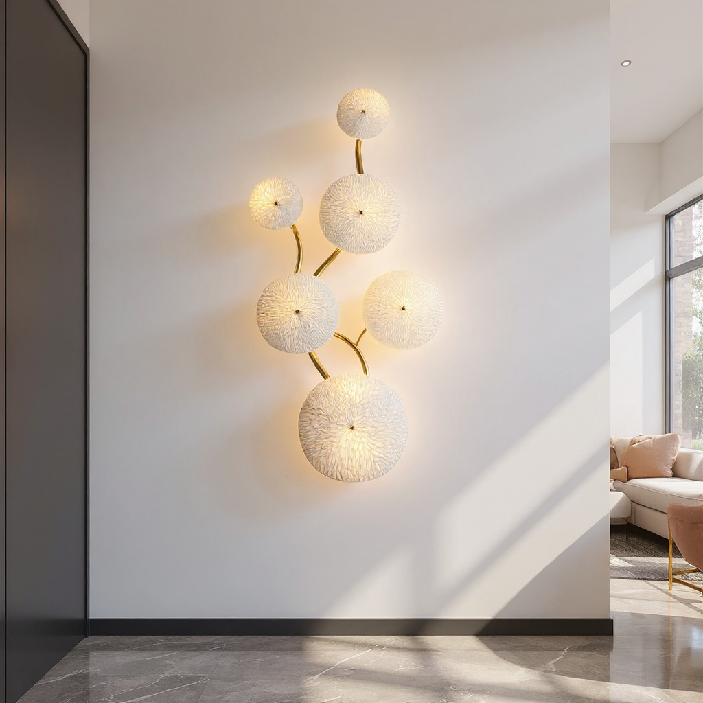 Lotara Petal Wall Lamp – Ceramic Decorative Wall Lighting Fixture