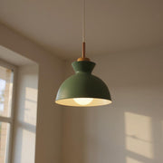 Scandinavian Wood Accent Pendant Light – Modern Minimalist LED Ceiling Fixture