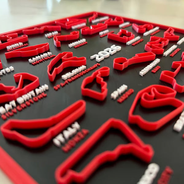 Circuito Racing Wall Art – 2026 F1 Calendar 3D Printed Circuit Track Display Decorative Lighting