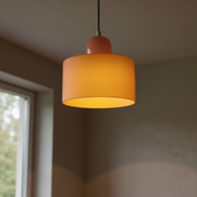 Glass Cylinder Pendant Light – Modern Colourful Hanging Fixture