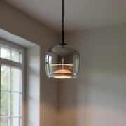 Smoked Glass Pendant Light – Modern Hanging Ceiling Fixture