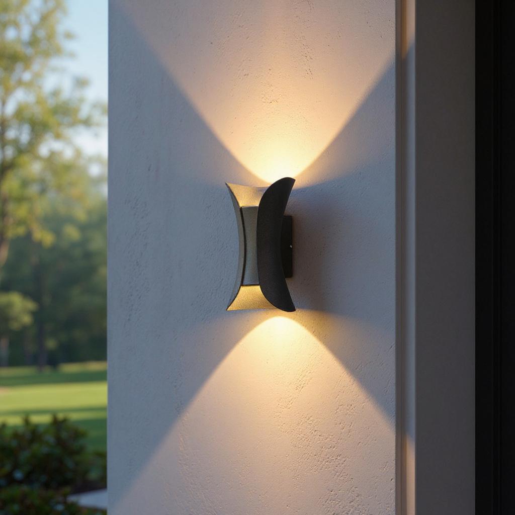 Butterfly Modern LED Outdoor Wall Light – Dual Wing Fixture