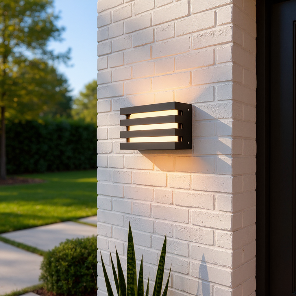 Strata Louvered Wall Lamp – LED Outdoor Architectural Wall Lighting Fixture
