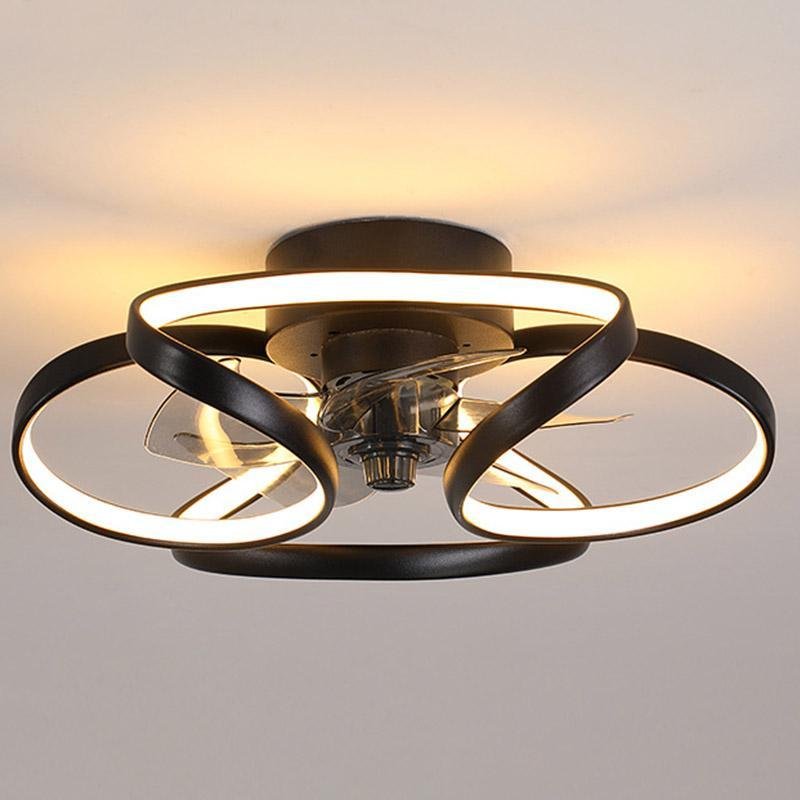 Orvexa Retractable Ceiling Fan Light – Modern LED Flush Mount Dimmable Remote Bedroom Living Room