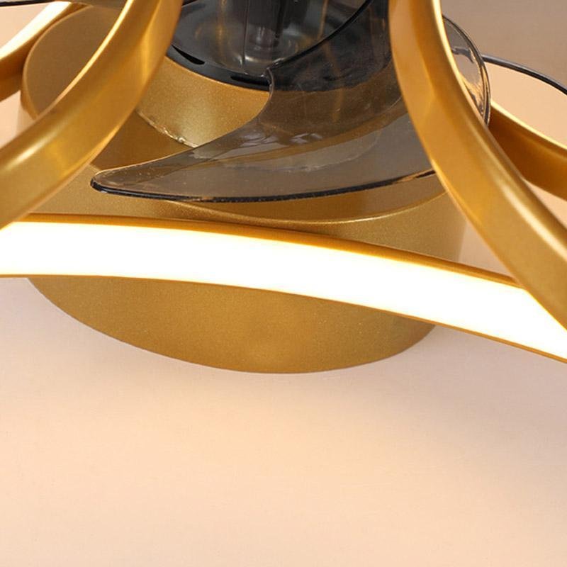 Orvexa Retractable Ceiling Fan Light – Modern LED Flush Mount Dimmable Remote Bedroom Living Room