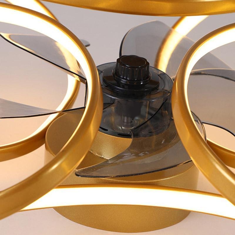 Orvexa Retractable Ceiling Fan Light – Modern LED Flush Mount Dimmable Remote Bedroom Living Room