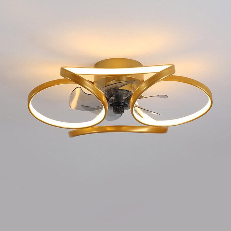 Orvexa Retractable Ceiling Fan Light – Modern LED Flush Mount Dimmable Remote Bedroom Living Room