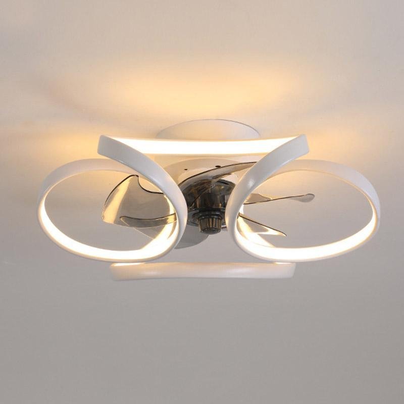 Orvexa Retractable Ceiling Fan Light – Modern LED Flush Mount Dimmable Remote Bedroom Living Room