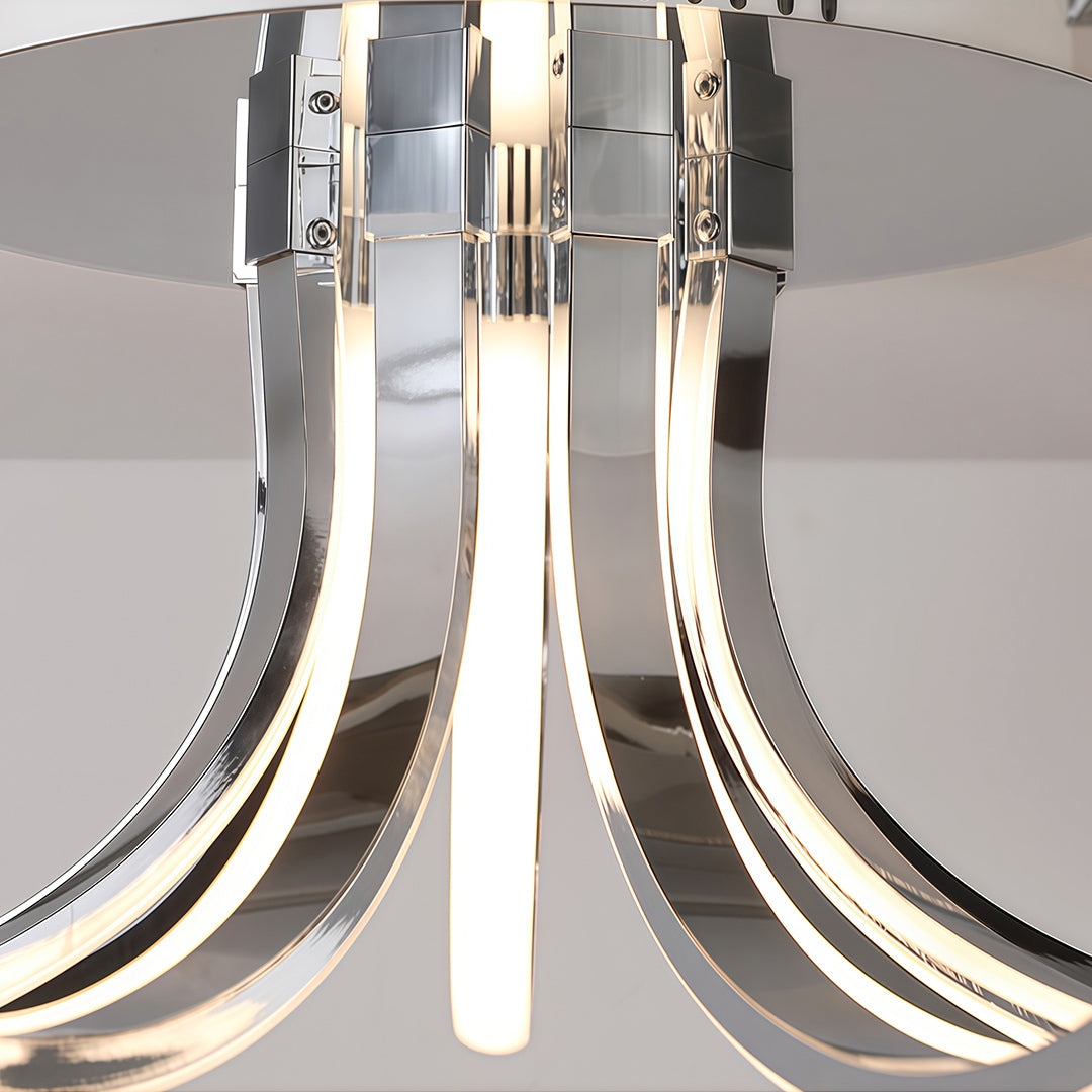 Curva Loop Flush Mount Ceiling Light – Modern Sculptural LED Ceiling Light for Interior Spaces