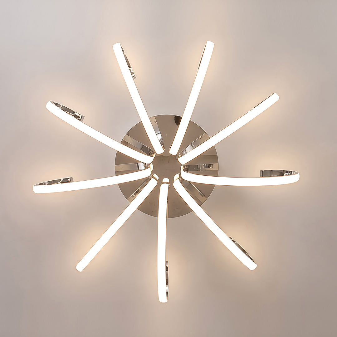 Curva Loop Flush Mount Ceiling Light – Modern Sculptural LED Ceiling Light for Interior Spaces