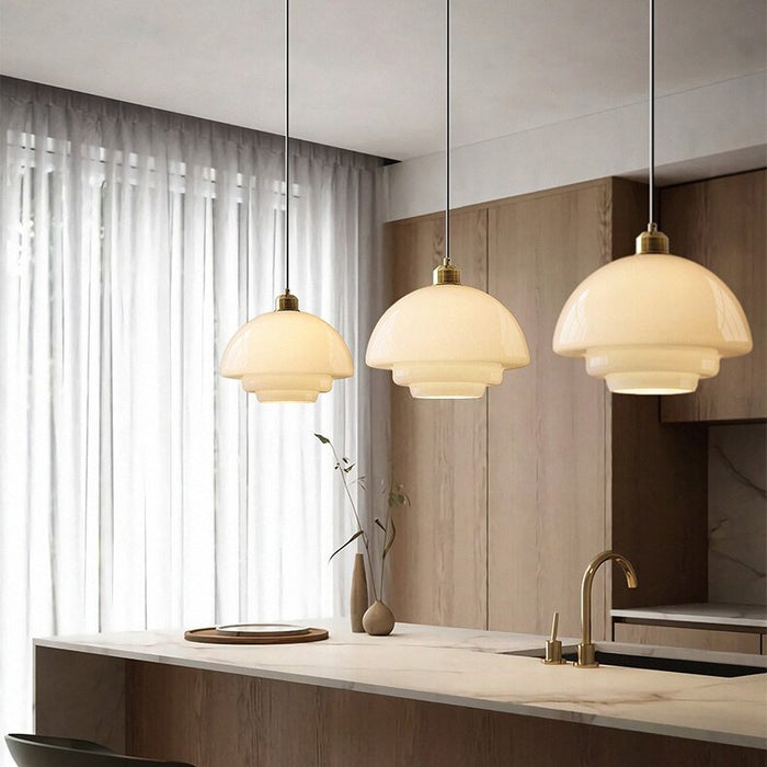 Maze Smeared Pendant Light – LED Soft Diffusion Warm Ambience Mid Century Inspired Architecture