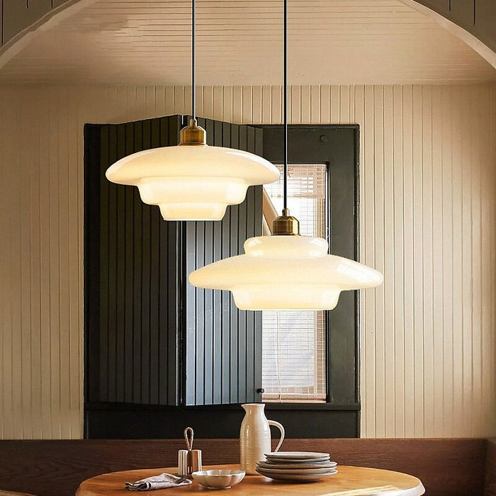 Maze Smeared Pendant Light – LED Soft Diffusion Warm Ambience Mid Century Inspired Architecture
