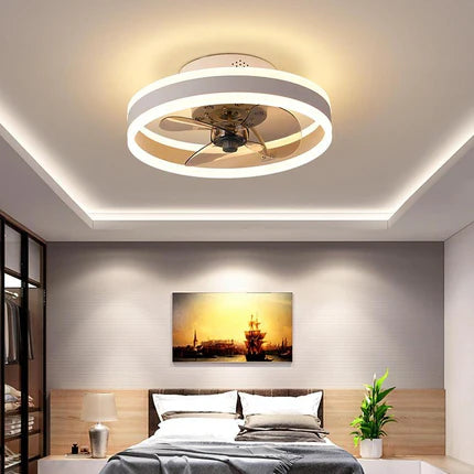 Aurelium Ceiling Fan Light – LED Gold Ring Flush Mount Modern Low Profile Ceiling Fixture