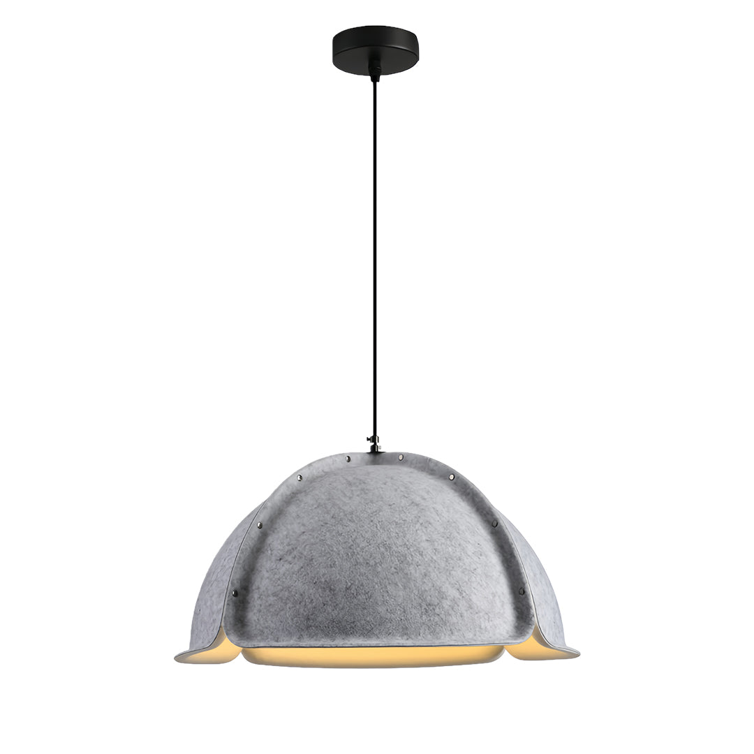 Velora Dome Pendant Light – Modern Minimalist Fabric Shade Kitchen Island Dining Hanging Lighting