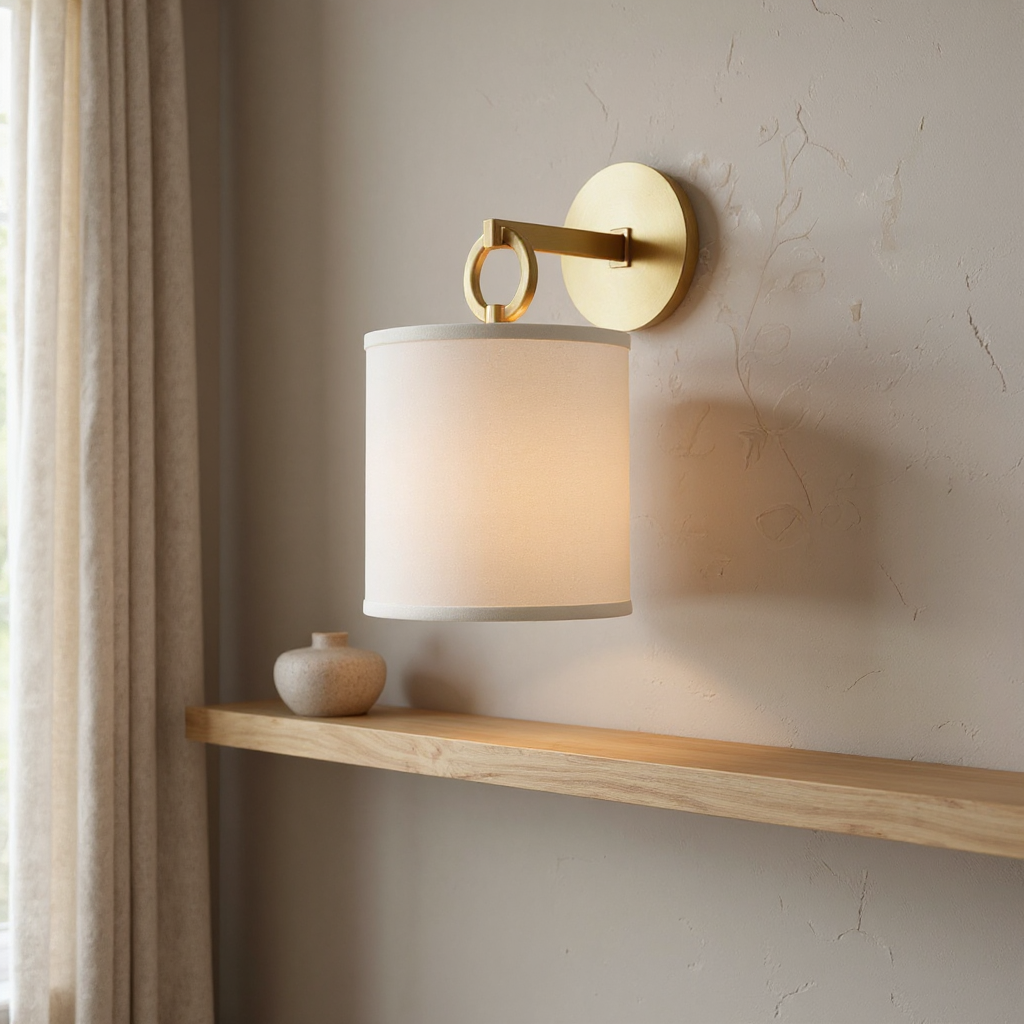 Crescent Ring Wall Sconce – LED Modern Wall Lighting Fixture Soft Ambient Glow