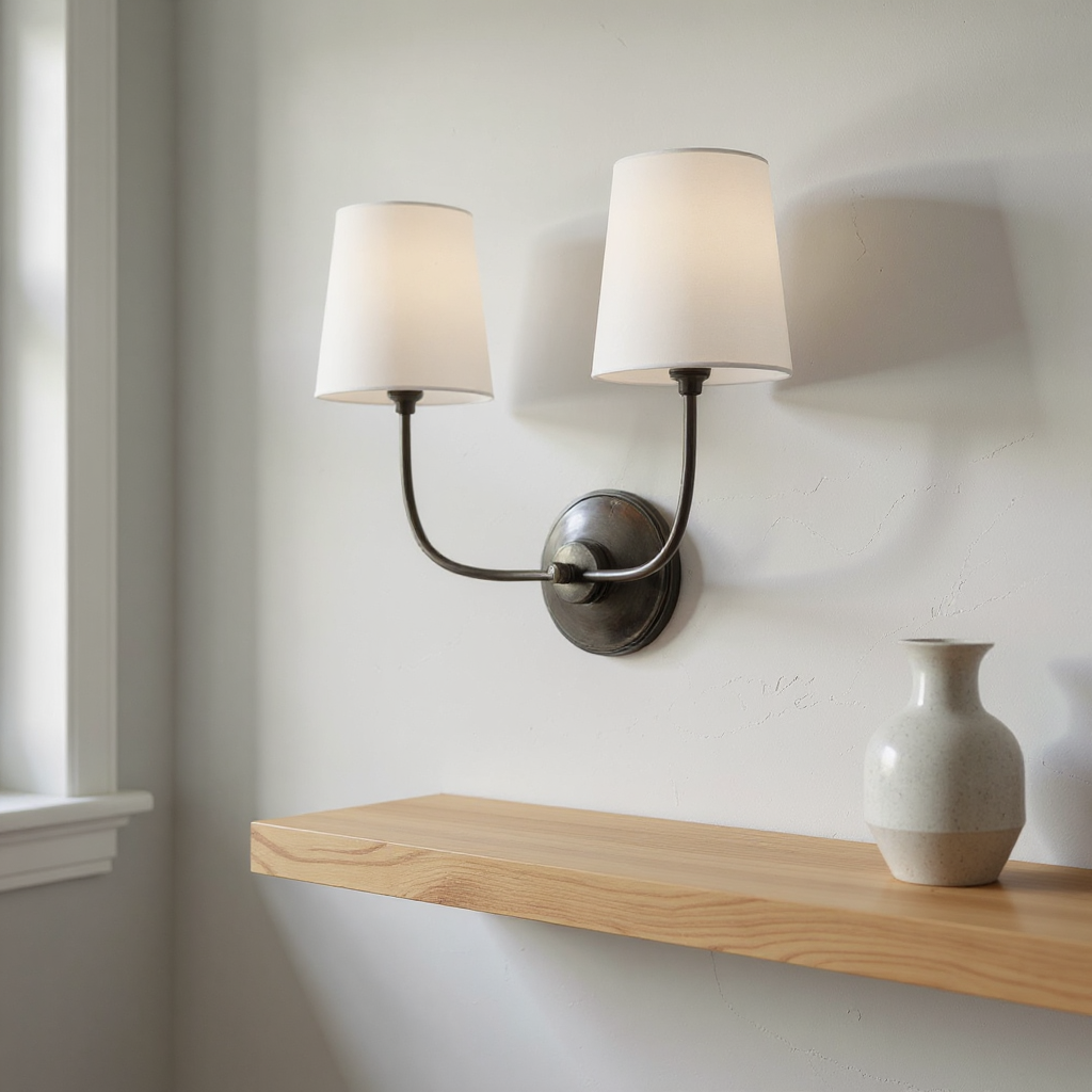 Gilded Ember Globe Wall Sconce – Brass Finish Ambient Glow Soft Shade LED Wall Light Premium Interiors