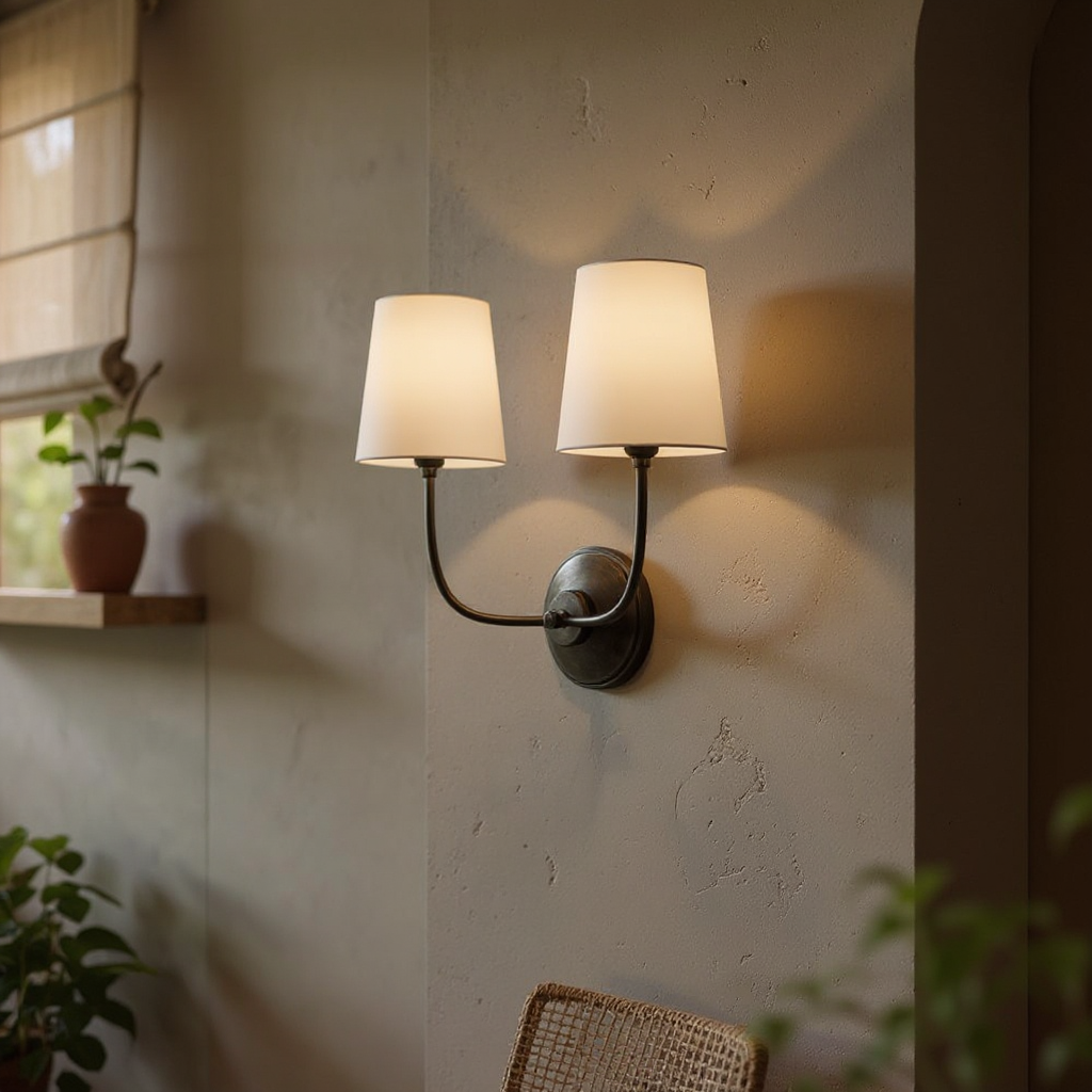 Gilded Ember Globe Wall Sconce – Brass Finish Ambient Glow Soft Shade LED Wall Light Premium Interiors