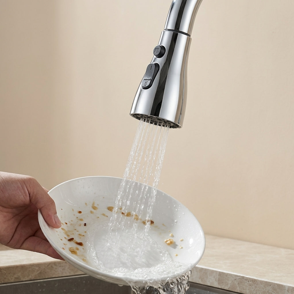 Corvano Faucet Extender – 360 Rotating Kitchen Sink Aerator Universal Splash Free Water Saver