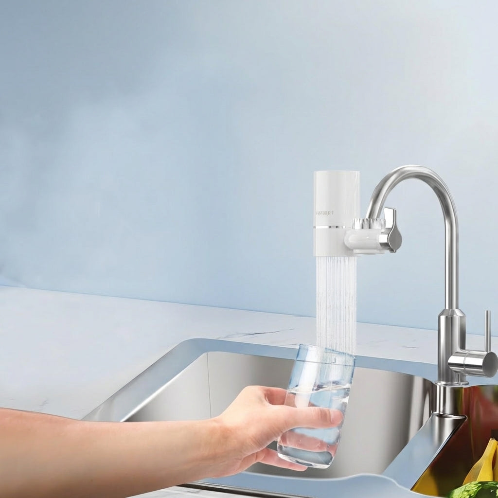 Puriva Stream Faucet Water Filter – Tap Mount Purifier System Kitchen Sink NSF Certified Filtration