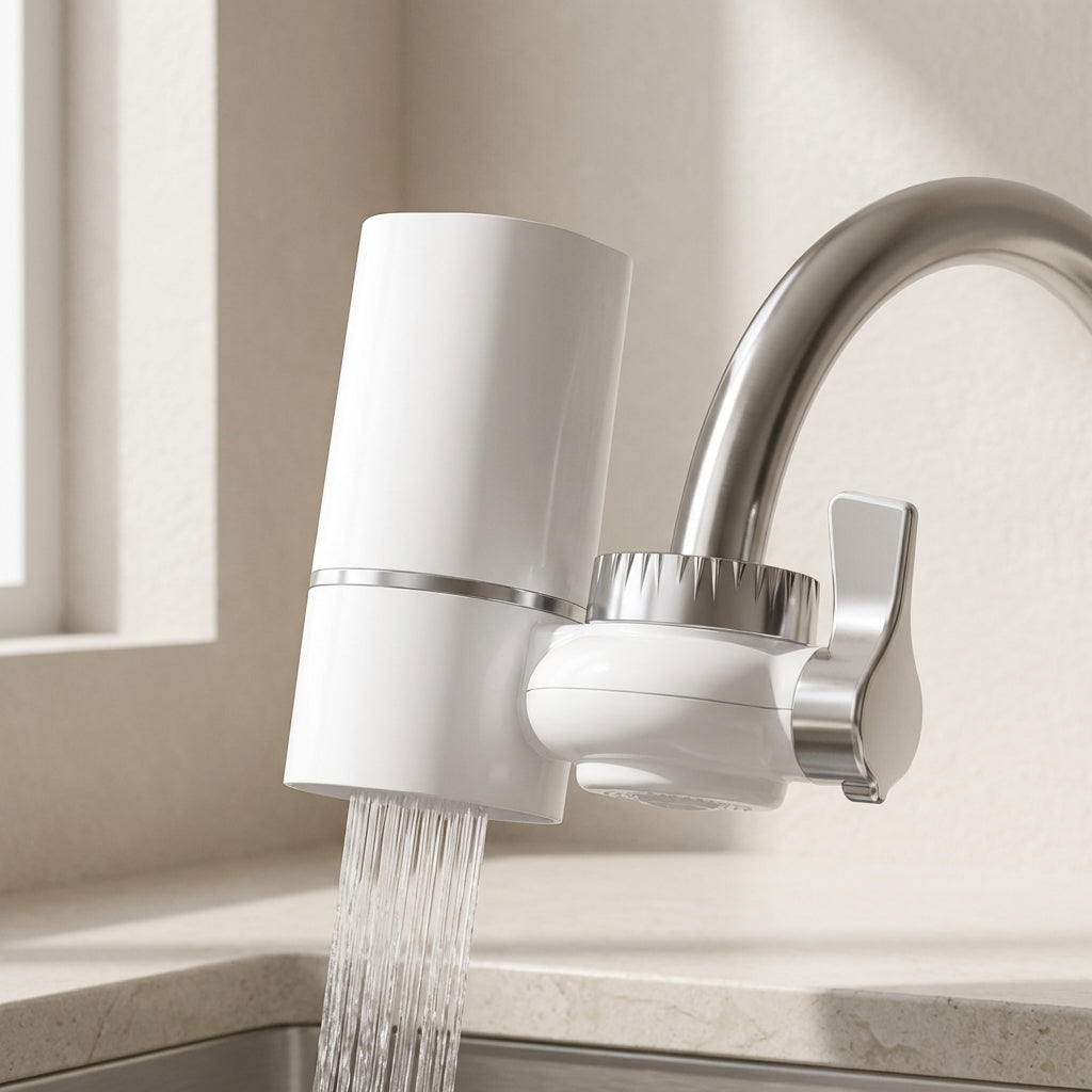 Puriva Stream Faucet Water Filter – Tap Mount Purifier System Kitchen Sink NSF Certified Filtration