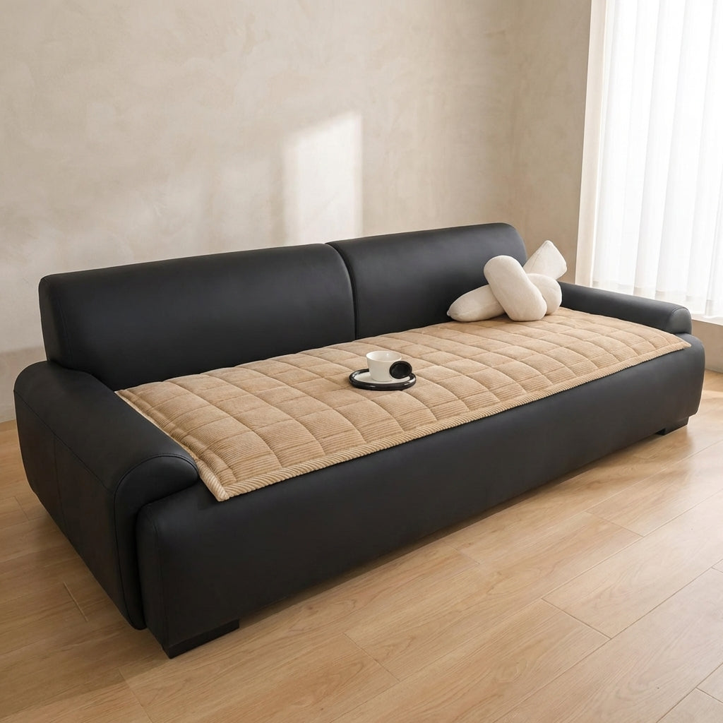 Quilton Shield Sofa Cover – Quilted Microfiber Non Slip Cat Scratch Resistant Couch Protector