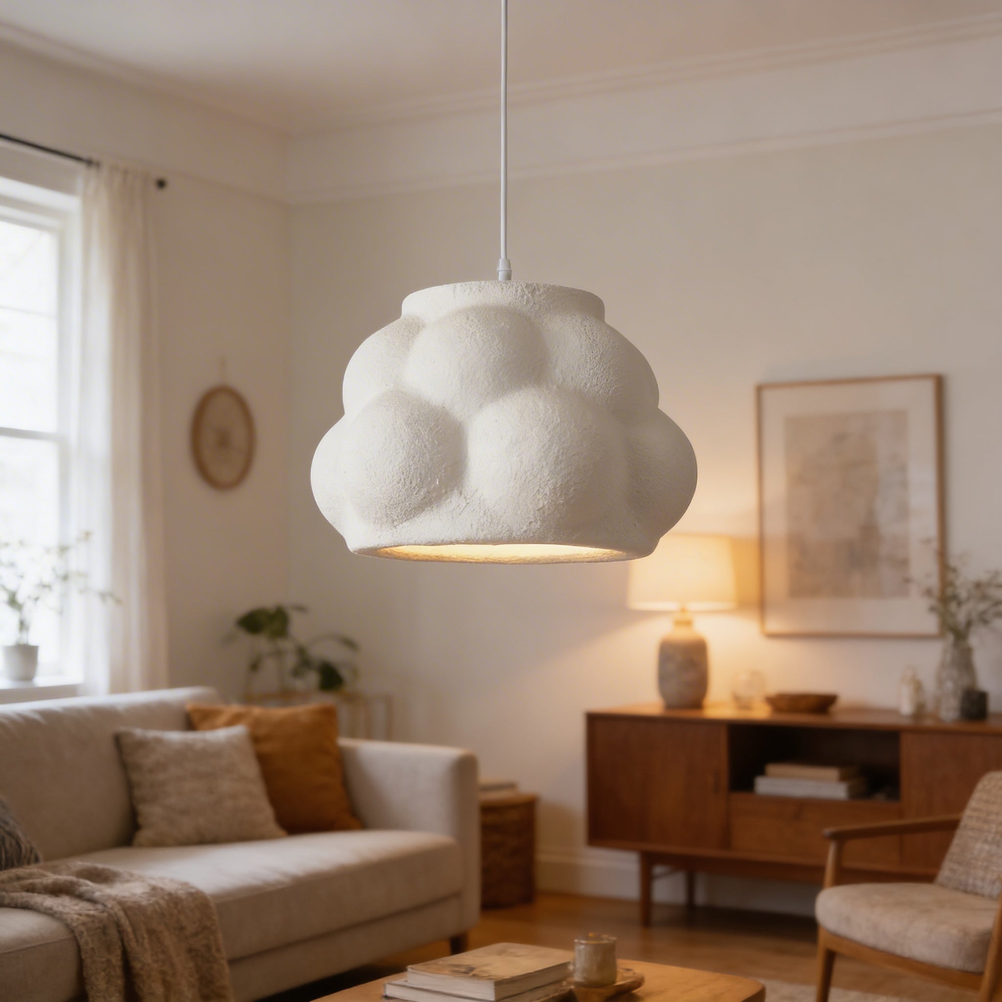 Aureli Cloud Pendant Light – Modern Organic Textured Ceiling Hanging Living Room Ambient Lighting