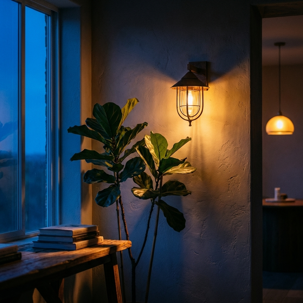 Lantern Utility Wall Sconce – Aluminum Clear Glass Wall Lighting Fixture