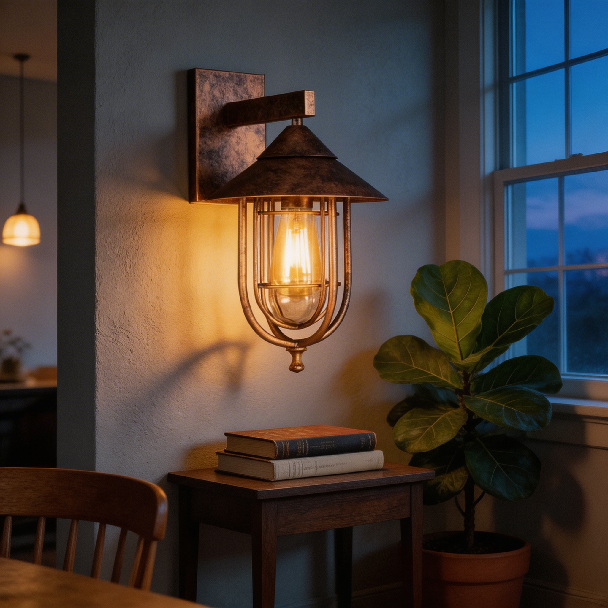 Lantern Utility Wall Sconce – Aluminum Clear Glass Wall Lighting Fixture