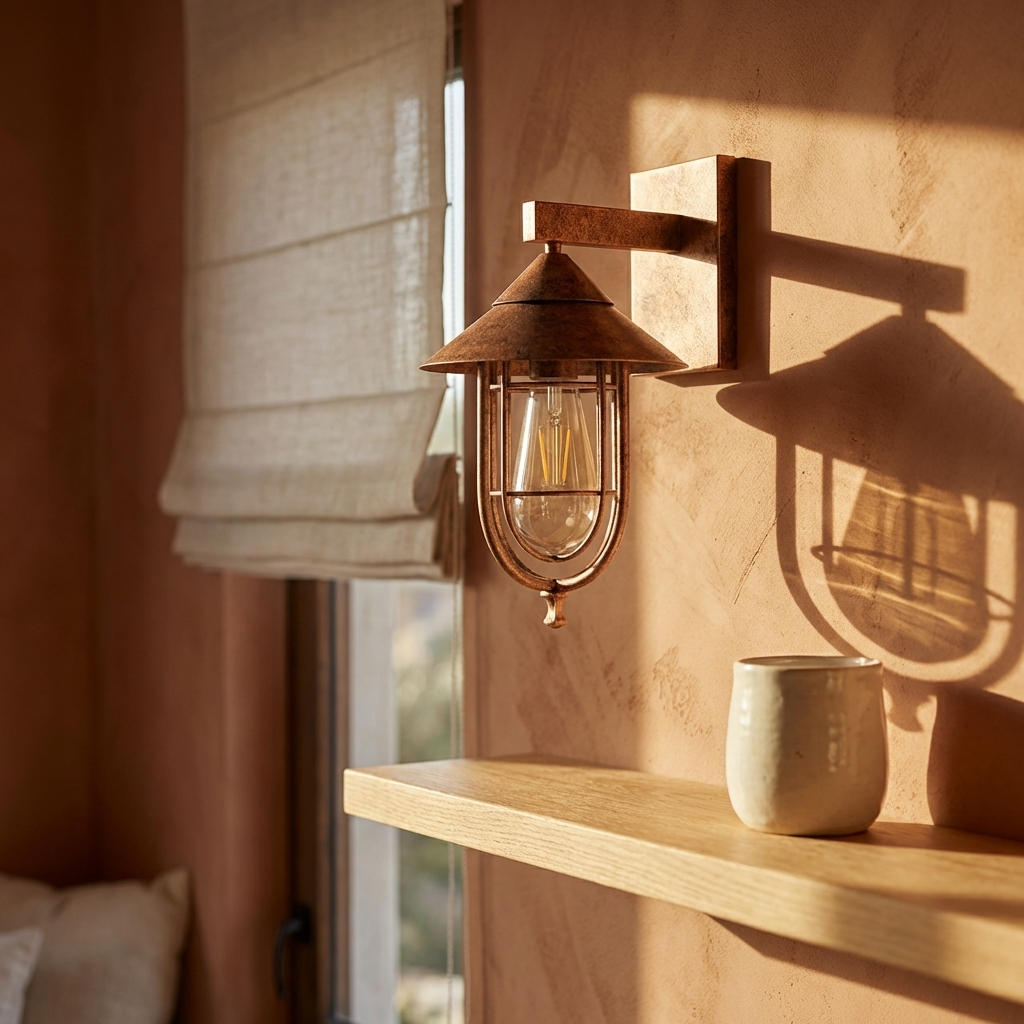 Lantern Utility Wall Sconce – Aluminum Clear Glass Wall Lighting Fixture