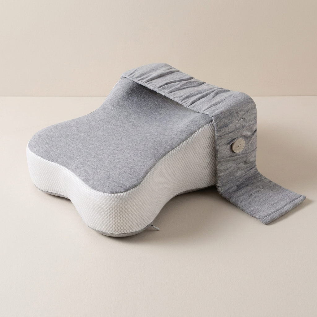 Velvara Knee Pillow – Memory Foam Adjustable Leg Support Side Sleeper Orthopedic Sleep Aid