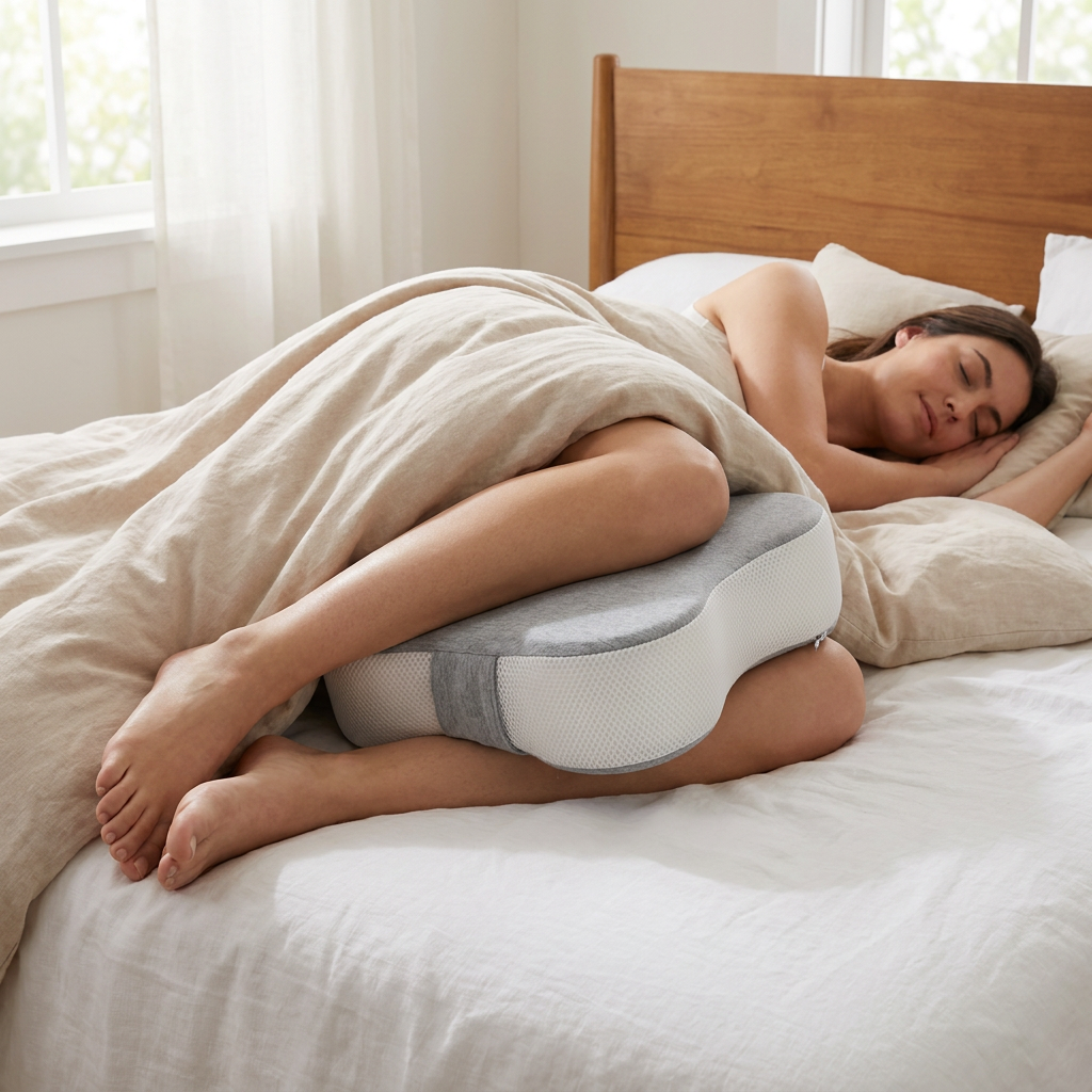 Velvara Knee Pillow – Memory Foam Adjustable Leg Support Side Sleeper Orthopedic Sleep Aid