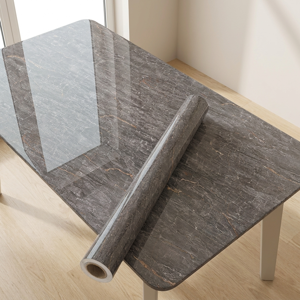 Stratum Marble Wallpaper Roll – Self Adhesive Peel Stick Removable Waterproof Gray Brown Stone Texture