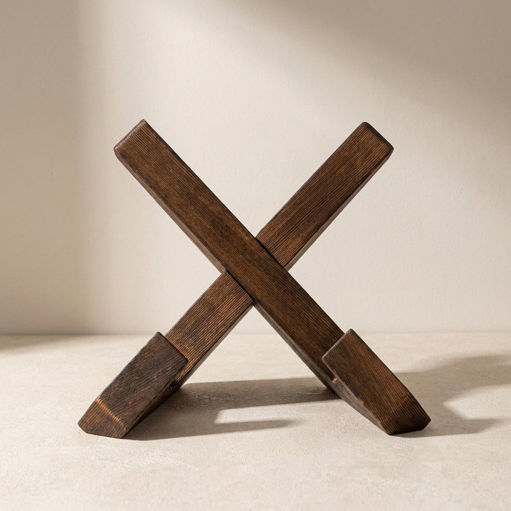 Timbrell Geometric Sculpture – Modern Wood Abstract Decorative Art Living Room Bedroom Office Display