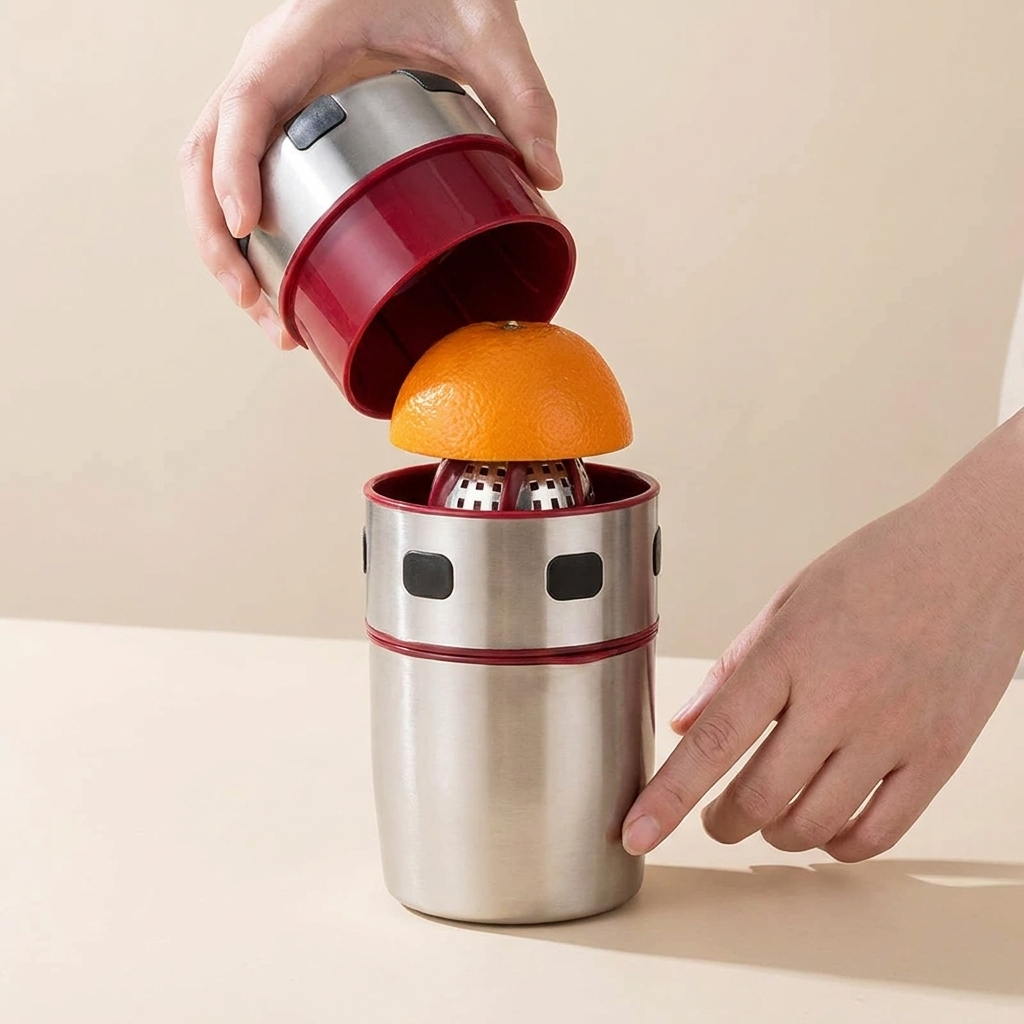 Citrava Press Manual Citrus Juicer – Stainless Steel Hand Press Orange Lemon Squeezer Kitchen Tool