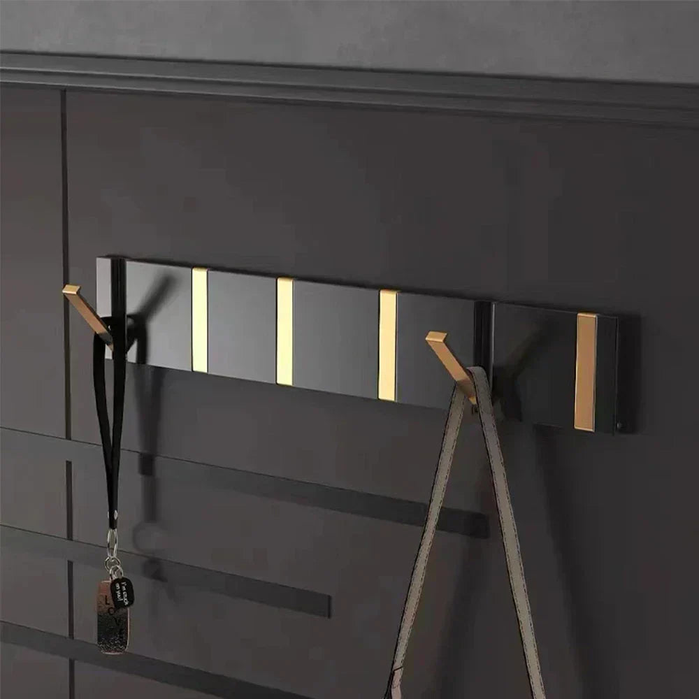 Kolvex Wall Mounted Coat Rack – Black Aluminum Bathroom Towel Hook Entryway Bedroom Organizer
