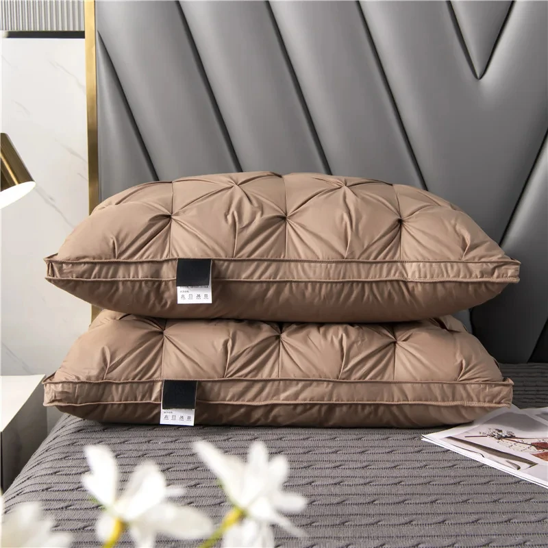 Celestria Cloud Bed Pillow – Premium Goose Down Luxury Hotel Sleep Pillow Bedroom
