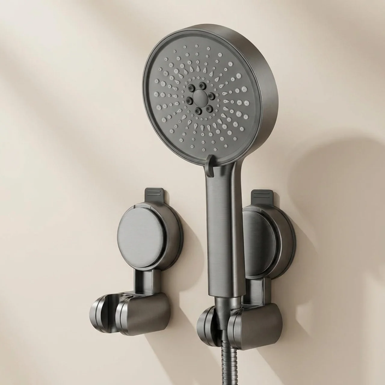 Kolvex Swivel Shower Head Holder – Adjustable Wall Mount 360 Rotation Suction Cup Bathroom Fixture