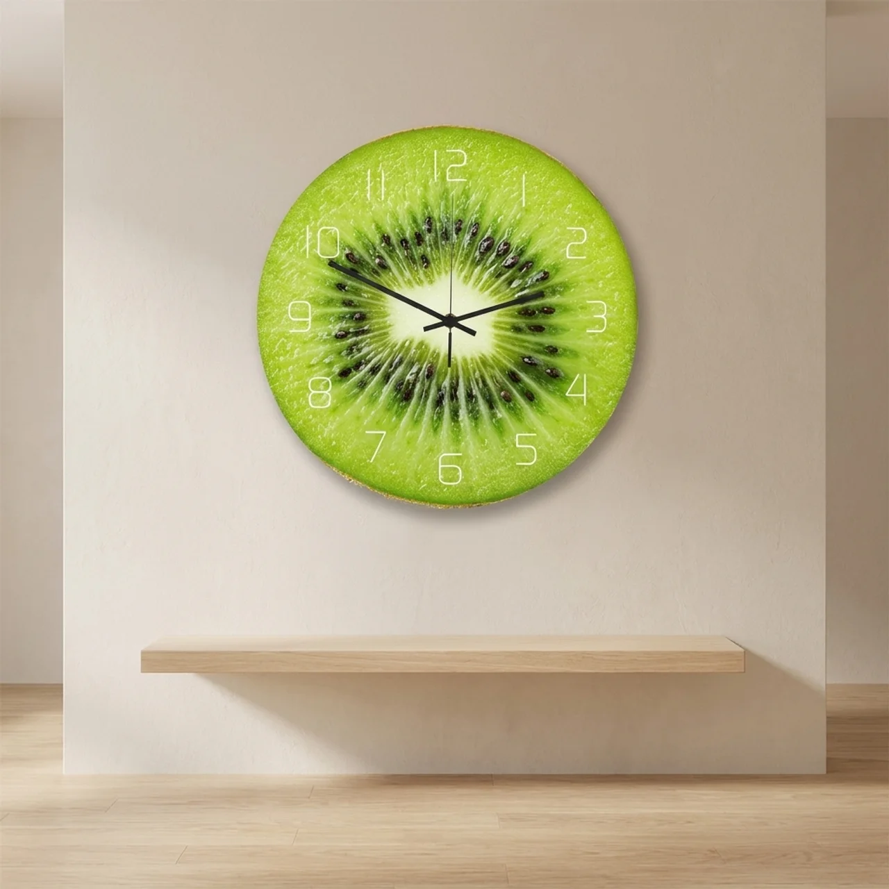 Citro Slice Wall Clock – Round Decorative Lime Fruit Kitchen Living Room Bedroom Home Decor