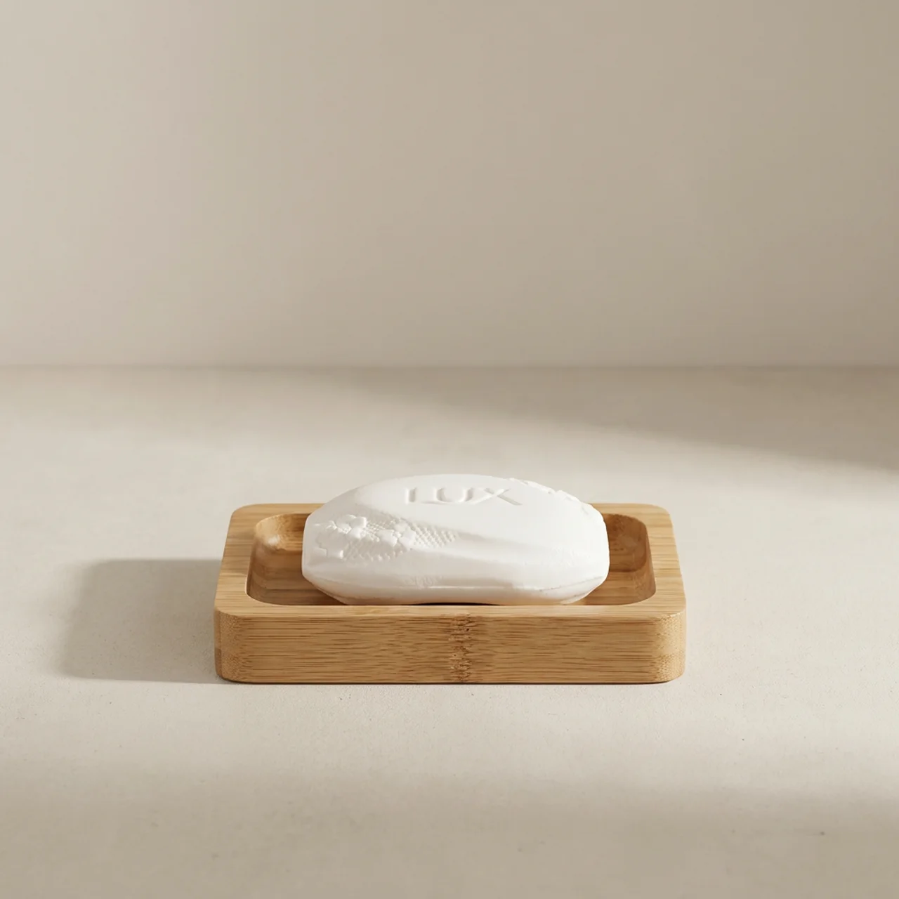 Stratum Bamboo Soap Dish – Natural Wood Bathroom Holder Soap Tray Kitchen Sink Organizer Eco-Friendly