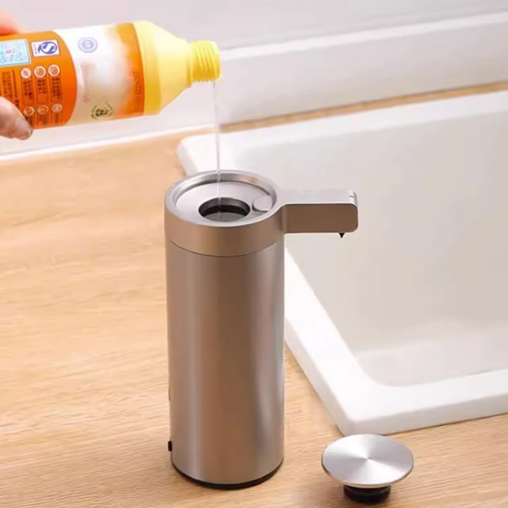 Tivaron Automatic Soap Dispenser – Touchless Motion Sensor Stainless Steel Bathroom Kitchen Countertop