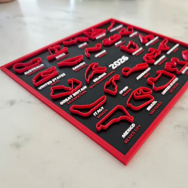 Circuito Racing Wall Art – 2026 F1 Calendar 3D Printed Circuit Track Display Decorative Lighting