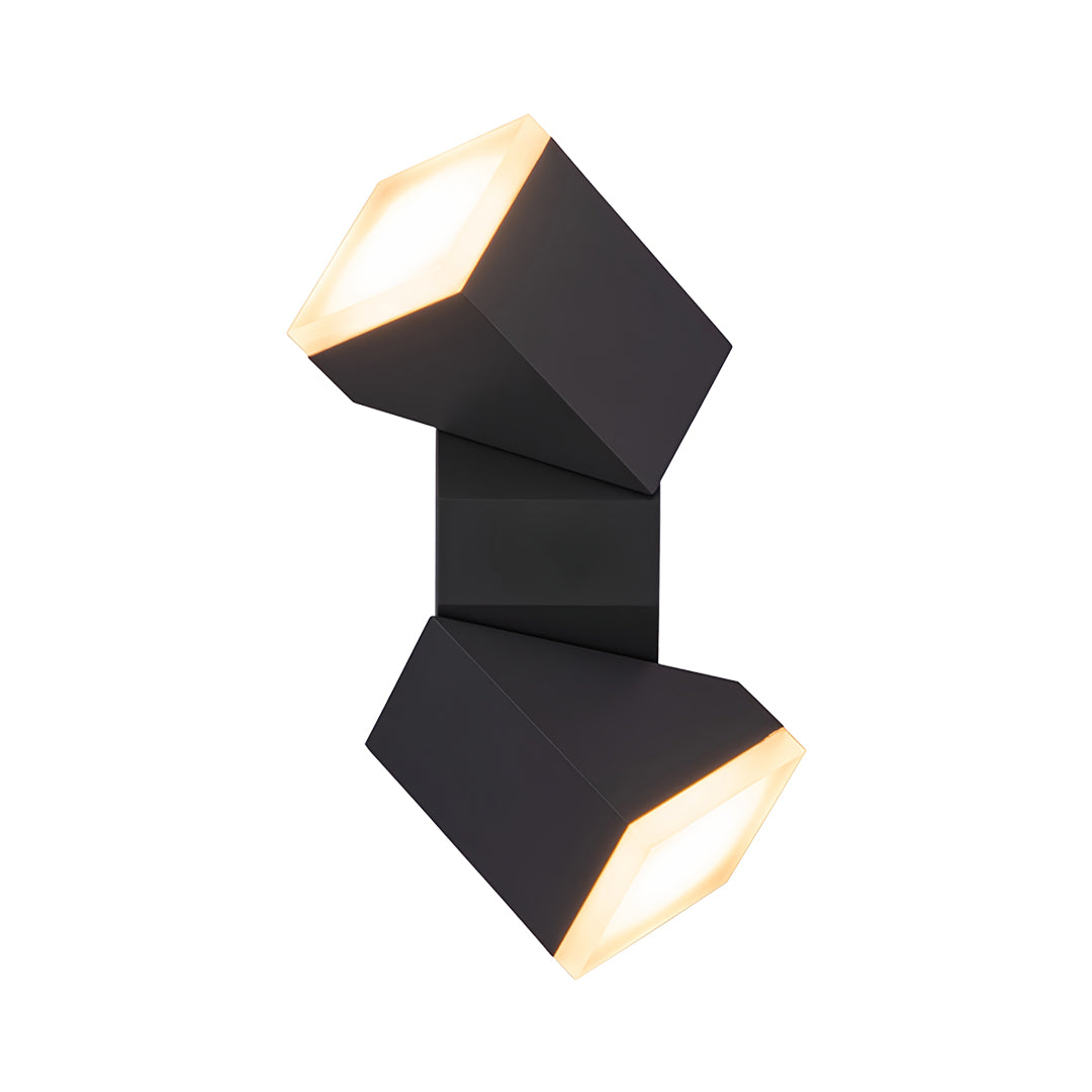 Axis Dual Cube Wall Lamp – Adjustable LED Outdoor Wall Light Fixture