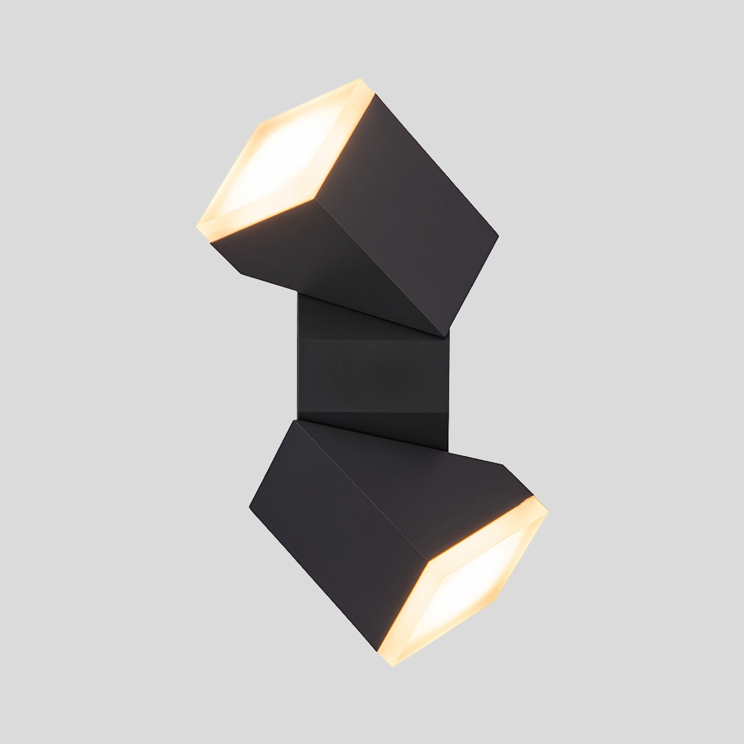 Axis Dual Cube Wall Lamp – Adjustable LED Outdoor Wall Light Fixture