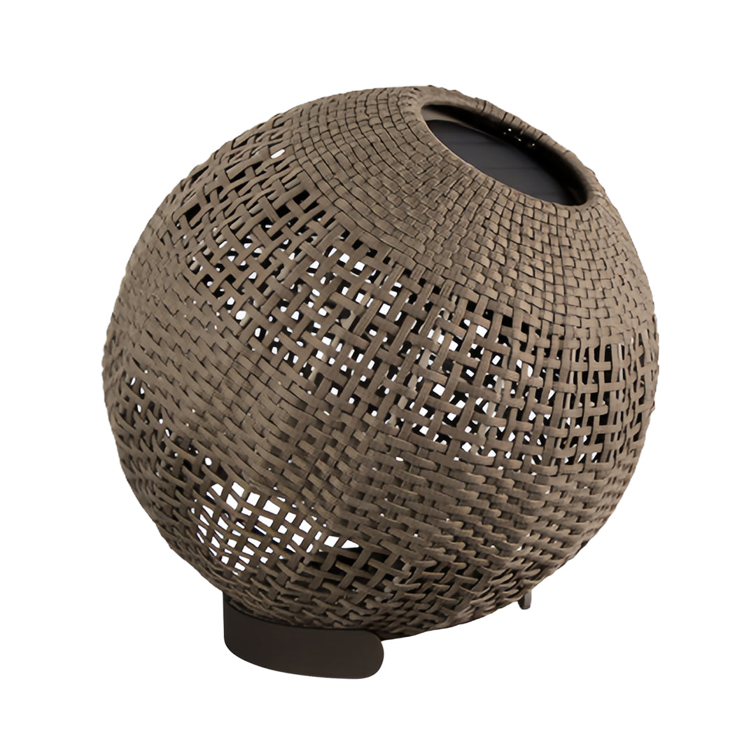 Ravello Woven Floor Lamp – Outdoor Rattan LED Sphere Patio Garden Ambient Lighting