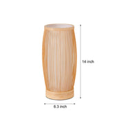 Bamboo Slatted Table Lamp – Japanese Lantern-Style Ambient Light
