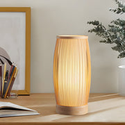 Bamboo Slatted Table Lamp – Japanese Lantern-Style Ambient Light