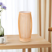 Bamboo Slatted Table Lamp – Japanese Lantern-Style Ambient Light